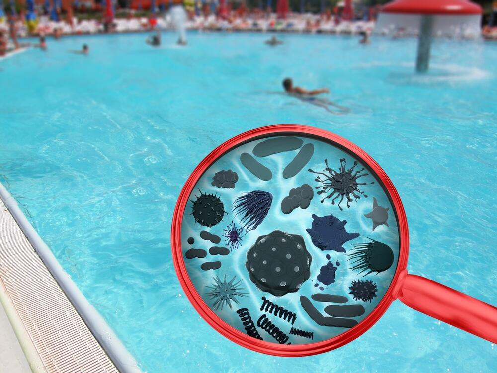 baktrije u bazenu, infekcija, bazen, hlor, plivanje